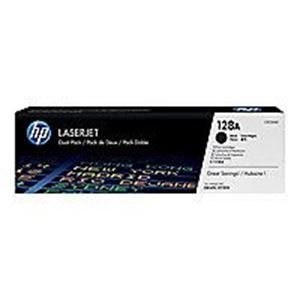 HP 128 (CE320AD) 2 Pack Original Black Toner Cartridge