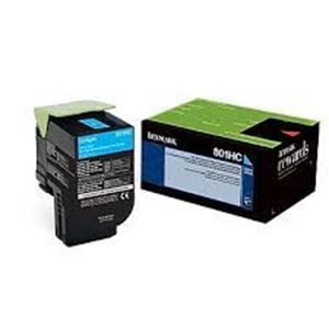Lexmark 801HC 80C1HC0 Original Cyan Toner Cartridge High Yield